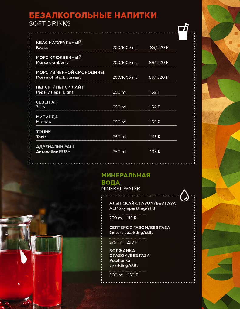 Барное меню