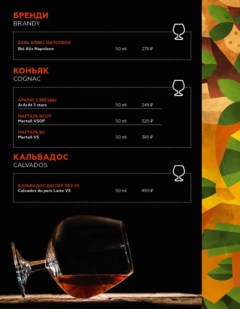 Барное меню