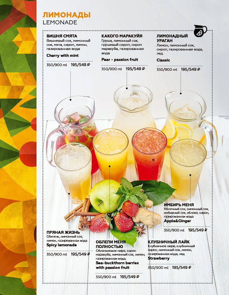 Барное меню