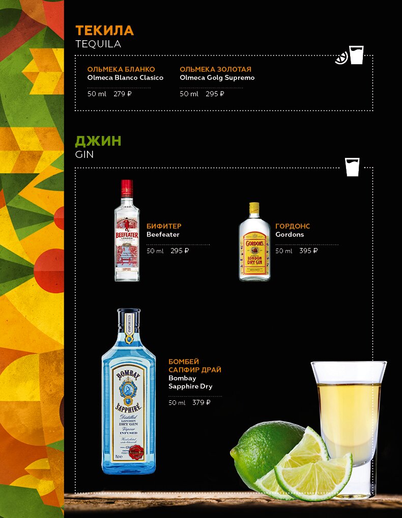 Барное меню