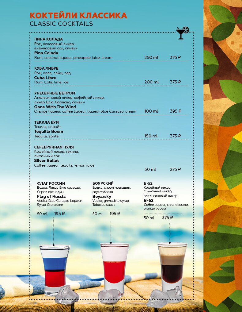 Барное меню