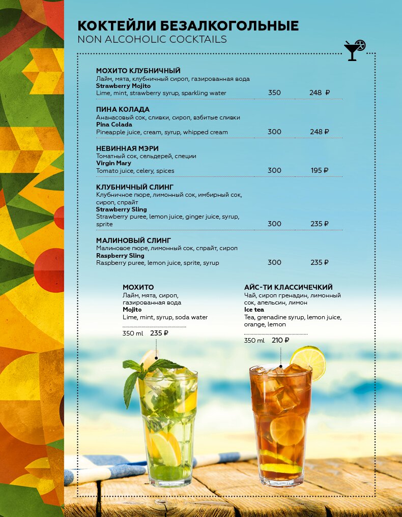 Барное меню